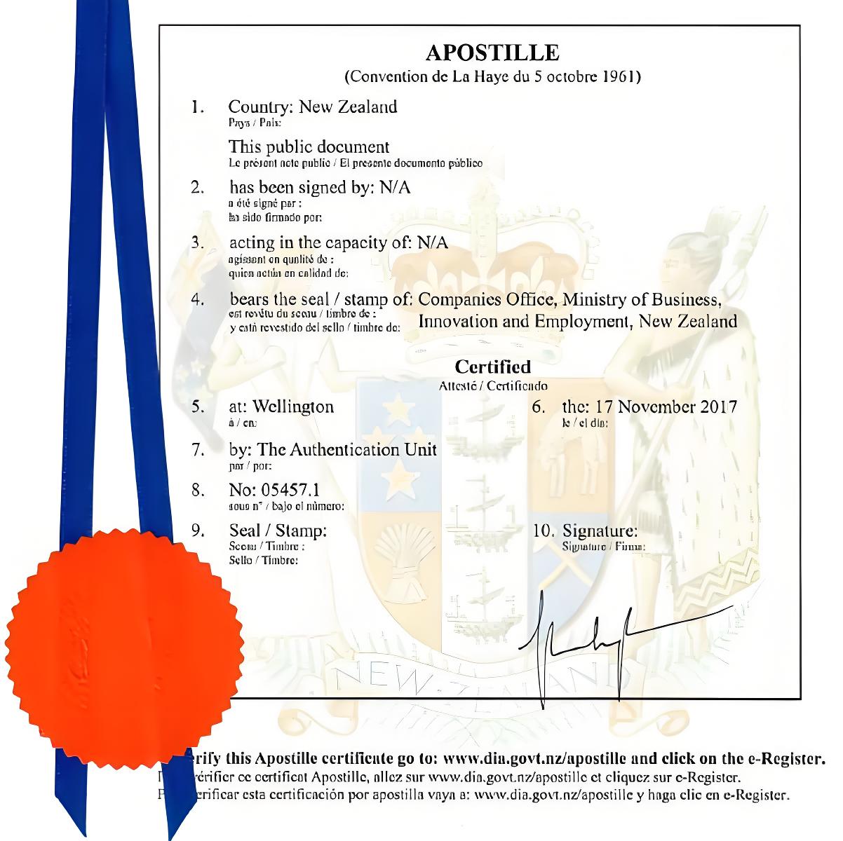 新西兰海牙认证办理流程全指南
